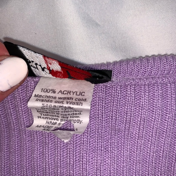 Lettuce Hem Lavender Cardigan - Picture 3 of 6